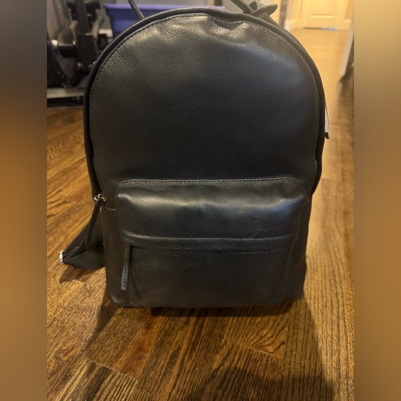 Vince Camuto Charcoal Leather Backpack - Picture 7 of 7